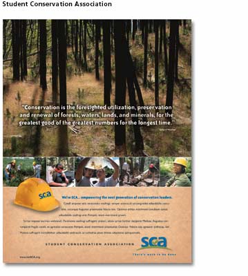 Student Conservation Association Ads